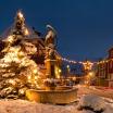 Überlingen, Weihnachtsstimmung am Hänselebrunnen