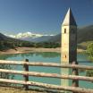Italien Kirchturm von Graun